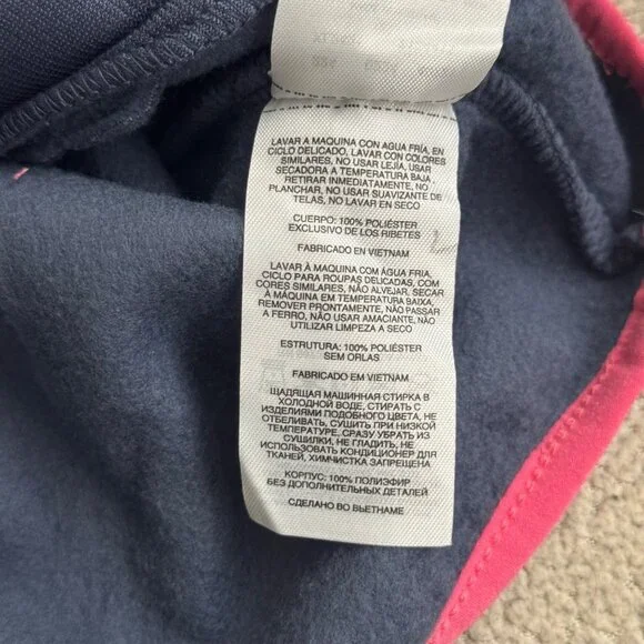 Columbia Womens XS Fleece Pullover Nocturnal & Camellia Rose Half Snap Closure - Picture 11 of 13